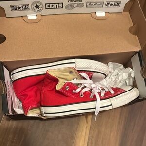 Converse Red and White Chuck Taylor Sneakers